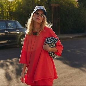 NWT Free People Back It Up Jersey Shirt
